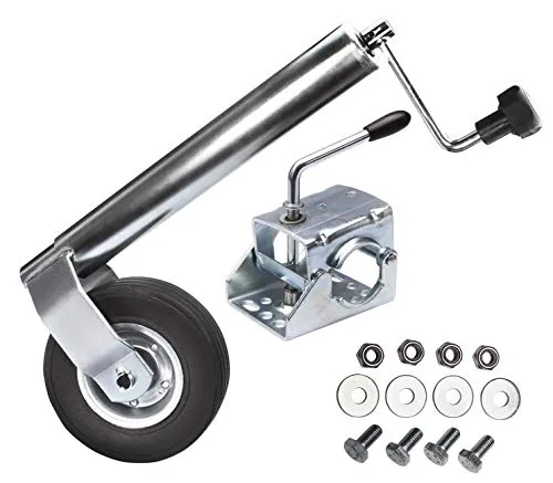 Schwerlast Stützrad 300 kg Ø 60 mm + Klemmhalter Klemmschelle + Schraubensatz