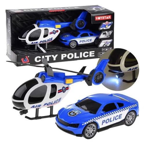 Polizeiauto-Hubschrauber-Soundlicht-Set ZA4626