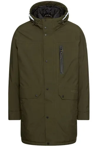 camel active Strickmantel Texxxactive Coat - Funktionsjacke aus 100% Polyester, perfekt für aktive Outdoor-Aktivitäten und bietet hohen Tragekomfort in der Farbe Forest Green.