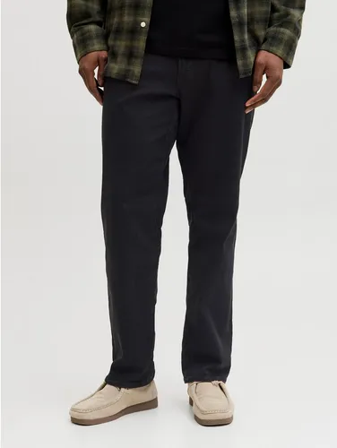 Jack & Jones PlusSize Slim-fit-Jeans JJIGLENN JJORIGINAL MF 071 NOOS schwarz 50 - Modische Slim-fit-Jeans aus elastischem Denim für optimalen Tragekomfort. Mit schmalem Schnitt und used Waschung für einen lässigen Look. Ideal für jeden Anlass.