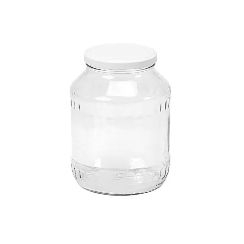 EmSy 59317 Einkochglas Gurkenglas mit Twist-Off-Deckel 89mm, 1700ml, weiß