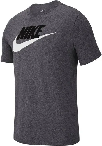 Nike Sportswear T-Shirt M NSW TEE ICON FUTURA grau S (44/46) - Hochwertiges T-Shirt aus 100% Baumwolle, ideal für sportliche Aktivitäten. Mit modernem Rundhalsausschnitt und stylischem Logodruck. Perfekt für den Alltag und Fitness.