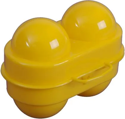 Coghlans - Eierbox für 2 Stück, Gelb - Praktische Eierbox für 2 Eier, schützt optimal unterwegs und verhindert Bruch, ideal für Outdoor-Aktivitäten und Reisen.