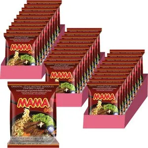 Mama Fertiggericht Stew Beef Flavour, Nudelsuppe mit Rindergeschmack, je 60g, 30 Stück