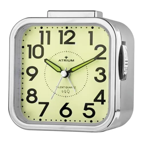 Atrium Seniorenwecker - Extra Deutlich mit Leuchtzifferblatt - Wecker für Senioren mit großem Ziffernblatt und lautem Glockensignal, ideal für eine zuverlässige Weckfunktion auch in der Nacht.
