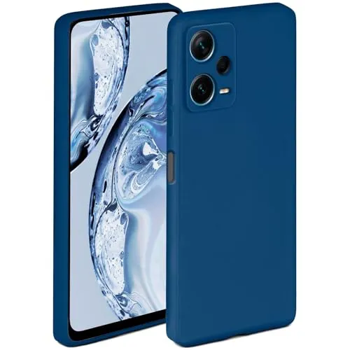 ONEFLOW Soft Case für Redmi Note 12 5G Hülle aus Silikon mit Kameraschutz, Silikonhülle mit erhöhtem Schutz fürs Display, Backcover Schutzhülle, weiche Handyhülle, Blau