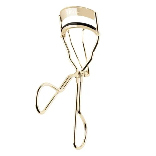 TRUYU Curl Wonder Wimpernzange – Award Winning Wimpernformer mit 24 Karat Gold Finish – Profi Wimpern Curler mit Ersatz-Silikonpads für natürlichen Schwung