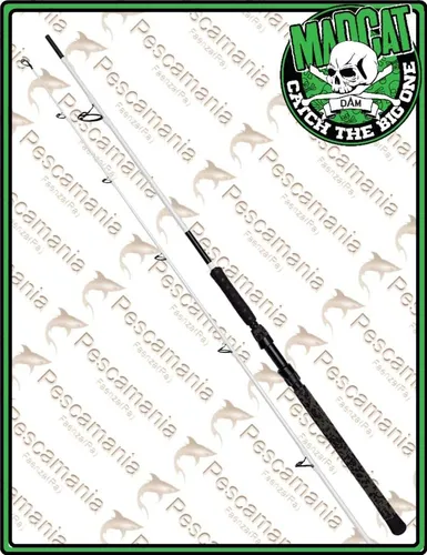 DAM Madcat White Deluxe 3,2m 150-350g - Hochwertige Angelrute für Welsfischer - Angelruten für Wels, besonders robust und ideal für den Einsatz bei großen Fängen.