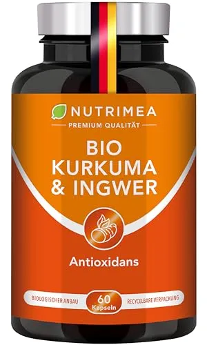 Kurkuma Bio Premium Komplex | Hochdosiert 95% Curcumin | Nutrimea