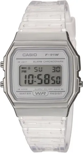 Casio Damen Digital Quarz Uhr F-91WS-7EF, Transparent von CASIO TIMELESS COLLECTION