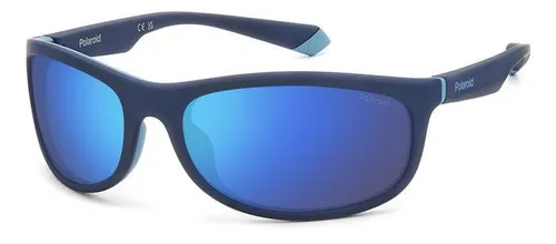 Polaroid PLD 2154/S FLL/5X Sonnenbrille - Sportbrille für Unisex Erwachsene mit polarisierten blauen Gläsern und UV400 Schutz, ideal für Outdoor-Aktivitäten und sonnige Tage.