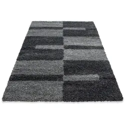 Novel Hochflorteppich Gala 2505, Grau, 160x230 cm - Teppiche & Böden, Hochflorteppich, schmutzabweisend und pflegeleicht, ideal für Allergiker und Räume mit Fußbodenheizung.