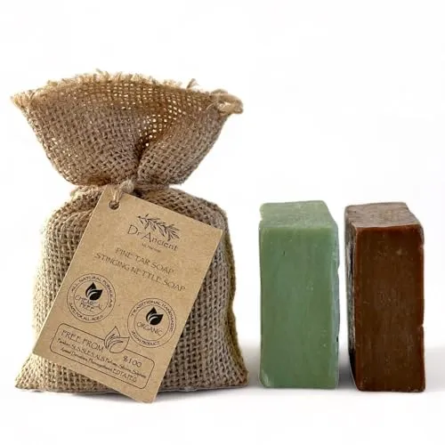 Dr.Ancient Brennnesselseife + Kiefernteerseife, biologisch, natürlich, vegan, traditionell, handgefertigt, antik – absolut keine Chemikalien!