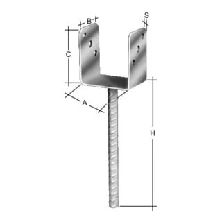 hadra Pfostenträger tzn 111 CE - Feuerverzinkter Pfostenträger für stabile Konstruktionen. Mit geriffelter Steindolle und 3 Löchern pro Seite (Ø 10,5 mm) für einfache Montage. Ideal für den professionellen Einsatz, in Paletten zu je 500 Stück.