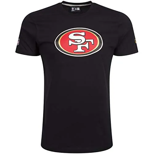 New Era T-Shirt NFL San Francisco 49ers Logo schwarz L - Herren-Shirt aus 100% Baumwolle mit auffälligem San Francisco 49ers Logo, ideal für Fans und Freizeitlooks.
