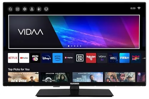 Telefunken 32 Zoll Smart TV VIDAA XH32VP750M - HD-Ready Fernseher mit HDR 10 für beeindruckende Bildqualität und grenzenlose Unterhaltung durch VIDAA OS mit Apps wie Netflix und Prime Video.