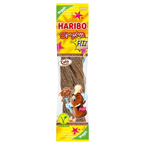 Haribo Spaghetti Cola FIZZ veggie Extrasaure Fruchtgummi 200g