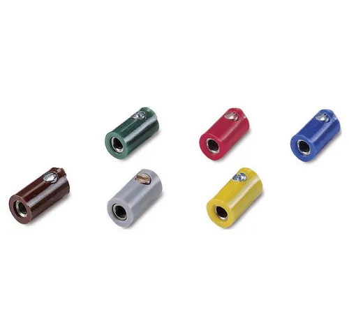 Modellbahn Muffen 2.6 mm - 100 Stück Braun - Steckverbinder Zubehör mit isoliertem Griff von 11,6 mm, ideal für Modellbahnprojekte. Perfekt für Kinder und Jugendliche, um kreative Modelle zu gestalten.