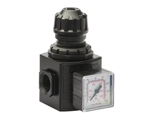 Aircraft 2314250 Druckregler DR 1/2'' 14 bar - Druckregler für präzise Druckkontrolle, Regelbereich von 0,5 - 12 bar, ideal für Anwendungen mit max. Betriebsdruck von 14 bar.