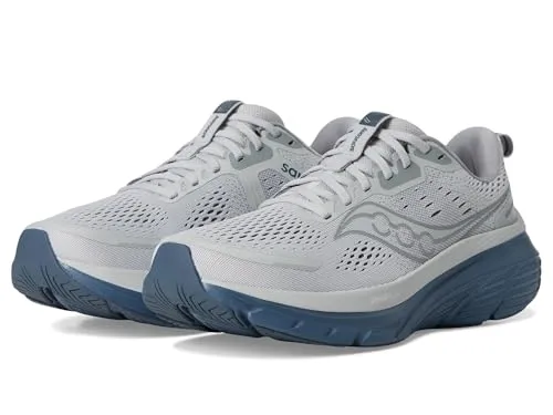 Saucony Herren Guide 18 Laufschuh - Komfort und Stabilität in Weiß, Größe 44.0 - Laufschuhe für Herren mit innovativer Center Path Technologie für sanftes Abrollen und optimalen Komfort, ideal für Training und Alltag.