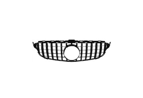 OMAC Frontstoßstange 2019-2021 Mercedes C Klasse W205 GT Kühlergrill Frontgrill Schwarz, 1-St.