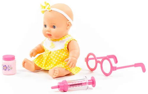 Babypuppe Puppe 24 cm m. Arzt Doktor Medizin Zubehör 3-tlg. Kinder Spielzeug +3J