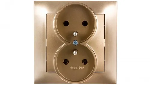 IMPRESJA Gniazdo podwójne z/u złoty metalik GP-2YZ/28 in gold von ospel