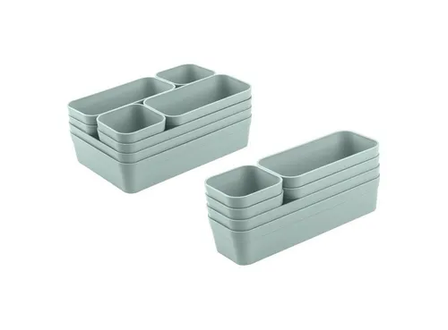 Engelland Schubladeneinsatz - 14-teiliges Vorteils-Set - Ordner für individuelle Anordnung, BPA-frei und spülmaschinengeeignet, ideal zur optimalen Nutzung Ihrer Schubladen.