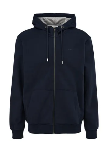 s.Oliver Herren Sweatshirt 2142043 in Blau, Größe S - Kapuzenpullover für Herren mit fixierter Kapuze, langen Ärmeln und Gummibündchen für optimalen Tragekomfort. Perfekt für lässige Freizeitlooks.