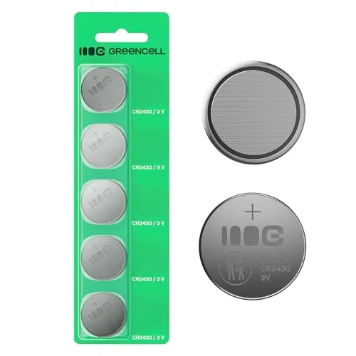 Greencell CR2430 Lithium-Knopfzelle 3V 290mAh, 5 Stück von Green Cell