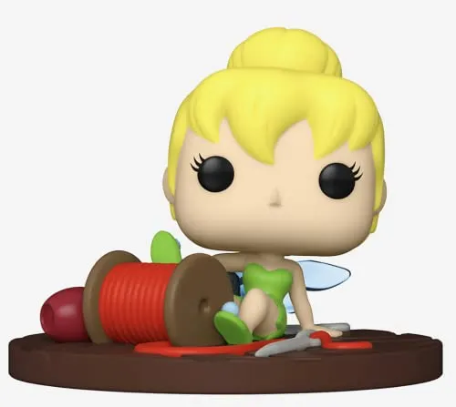 Funko Peter Pan Pop! Deluxe Vinyl-Figur Tinker Bell auf Spule 9 cm - Chibi Figuren, detailreiche Tinker Bell Figur für Sammler und Disney-Fans, perfekt für die Dekoration oder als Geschenk