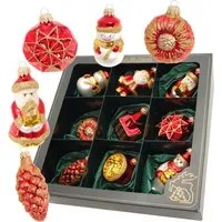 Krebs Glas Lauscha Christbaumschmuck 9-teilig von Krebs Glas Lauscha