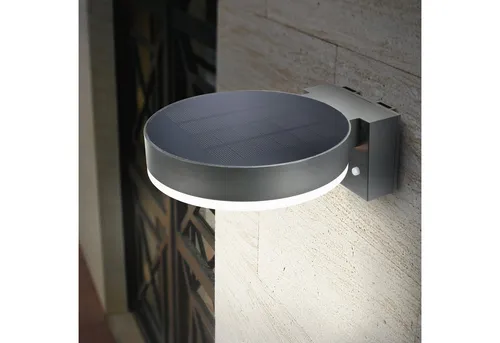 esotec Solar Sensor-Wandleuchte Diana schwarz METALL von esotec