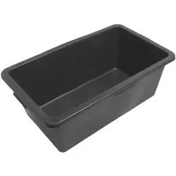 Testrut Mörtelkasten schwarz 90 Liter - Robuster Mörtelkasten aus stoßfestem Kunststoff, ideal für Garten und Baustelle. Ergonomische Griffmulden und glatte Innenfläche für einfache Handhabung und Reinigung. Maße: ca. 47 x 31,2 x 78,5 cm.