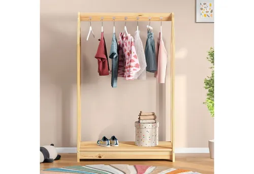 IDIMEX Kinderkleiderschrank SALLY Kinderkleiderständer kinderzimmer Garderobe Kindermöbel