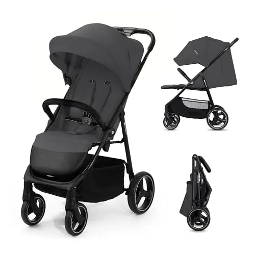 Kinderkraft TRIG 3 Kinderwagen - Vielseitiger Kinderwagen mit Liegeposition, 4-Rad-Dämpfung und großem Dach, ideal für Komfort und Sicherheit bis 25 kg.