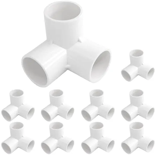 3-Wege-PVC-Fassung, 32 mm, robust, für Gewächshausrahmen, Möbelverbinder, 10 Stück