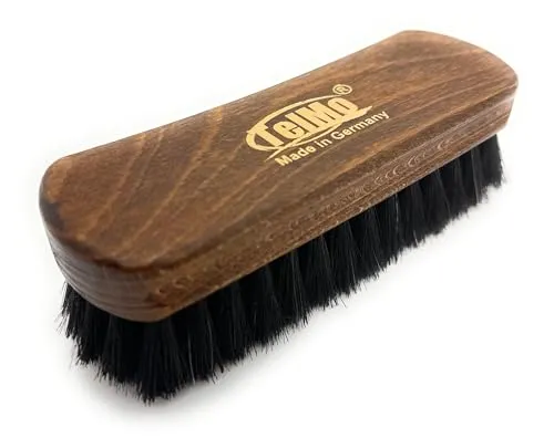 Glanzbürste aus echtem Rosshaar schwarz Polierbürste 150x50x17mm