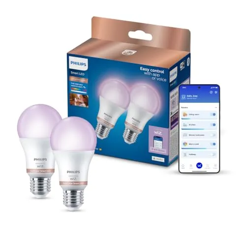 Philips Smart Lighting LED RGB A60-Lampe 2er-Pack E27