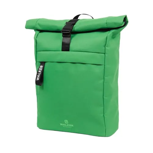 SCHNEIDERS WALKER Rucksack Classic Roll Top Digital Green - Vielseitiger Rucksack aus über 50% recyceltem Material, mit gepolstertem Laptopfach und ergonomischen Schulterriemen für hohen Tragekomfort. Ideal für Schule, Büro und Outdoor-Aktivitäten.
