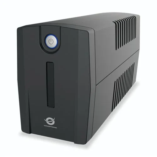 Conceptronics Zeus 01ES USV - USV für Computer mit 360 Watt Leistung, 650 VA Kapazität, bietet zuverlässigen Schutz und USB-Anschluss für einfache Nutzung.