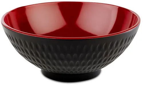 APS Asia Plus Schale, Melamin, schwarz/rot, 600ml