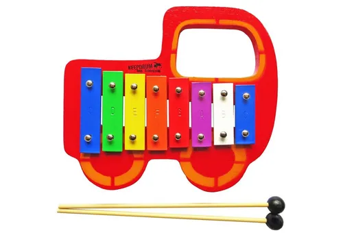 keepdrum Glockenspiel keepdrum Kinder Glockenspiel Auto aus Holz
