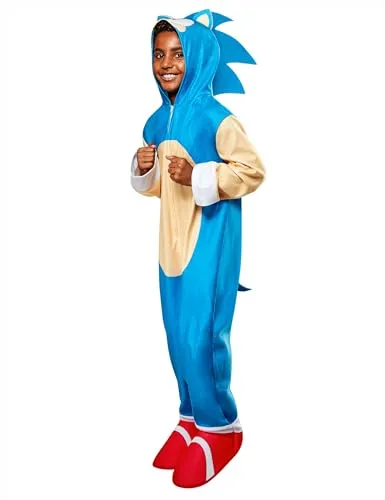 Rubie's Sonic The Hedgehog Jumpsuit Kinder Kostüm 8-10 Jahre