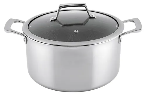 HAWS Santo Kochtopf 5,8l mit Deckel - Töpfe mit fortschrittlicher Mehrschichttechnologie für optimale Wärmeverteilung. PFAS-frei und backofenfest bis 260 Grad, ideal für kreative Kochabenteuer.