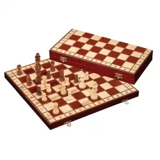 Schachkassette mit Randbeschriftung - Feld 35 mm - Gesellschaftsspiel für Strategen, ideal für Schachliebhaber und perfekt zur Verbesserung der Denkfähigkeiten.