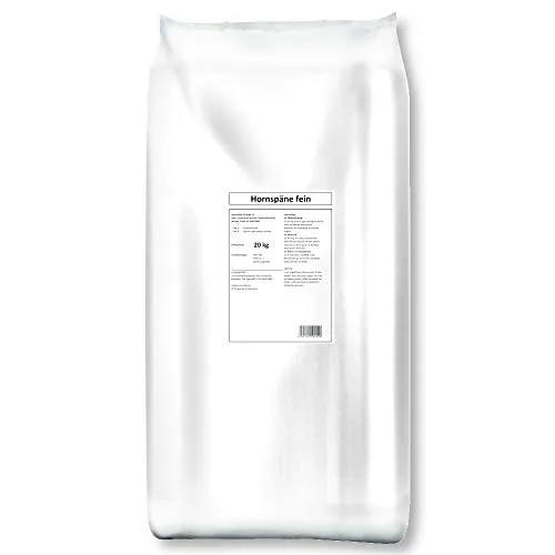 HACK Hornspäne fein 20 kg - N13 1-3mm - Universaldünger mit hohem Stickstoffgehalt, ideal für gesundes Pflanzenwachstum in Garten und Gemüsebeet.