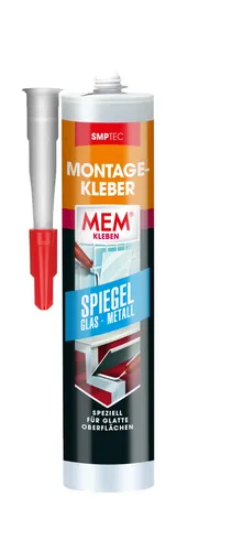 MEM Montage-Kleber Glatte Oberflächen 390 g Spiegel Glas Metall Keramik Fliesen
