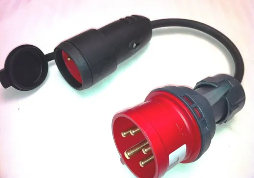 CEE Adapter Starkstrom 16 A CEE Stecker auf 230V Schuko  Kupplung IP 44 300698