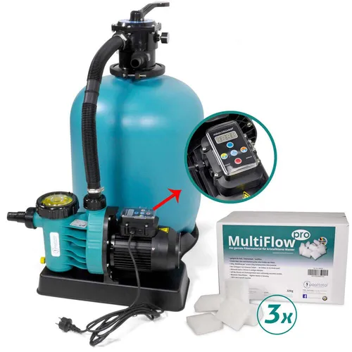 SET> Sandfilteranlage 500mm Kessel Aqua Vario Plus mit MultiFlow Pro